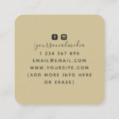 神秘的なスネーククリスタルヒーリングサンアンドムーンシテリア スクエア名刺 (裏面)