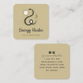 神秘的なスネーククリスタルヒーリングサンアンドムーンシテリア スクエア名刺 (正面/裏面)