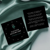 神秘的なスネークグリーンタトゥーアフターケアの指示 スクエア名刺