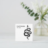 神秘的なスネークタトゥーアーティスト スクエア名刺 (スタンド正面)