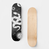 神秘的なスネークムーン&スター スケートボード (正面)