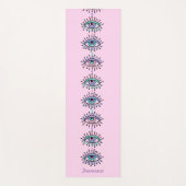 神秘的なスピリチュアルの目ピンクに三目のモチーフ ヨガマット (正面)