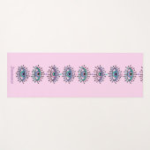 神秘的なスピリチュアルの目ピンクに三目のモチーフ ヨガマット (正面(横))