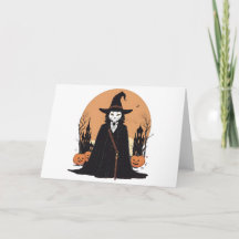 神秘的なセイラムの黒猫とカボチャ