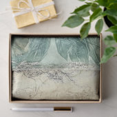 神秘的なセージ緑の妖精のデコパージュ 薄葉紙 (ギフト)