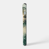 神秘的なセージ緑の妖精 iPhone 15ケース (左側面)
