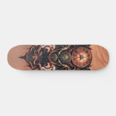 神秘的なタイムトラベル翼、スチームパンク時計。 スケートボード (横)