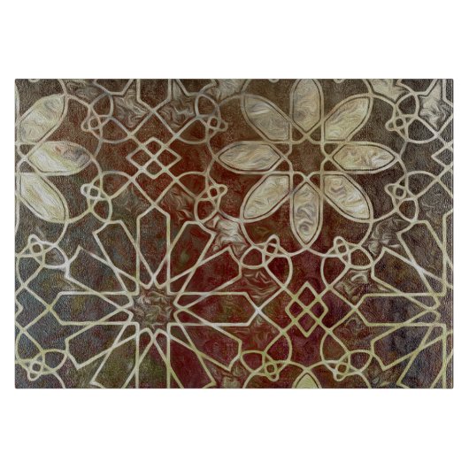 神秘的なタイルII カッティングボード (正面)