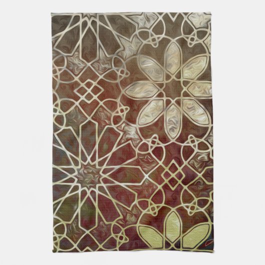 神秘的なタイルII キッチンタオル (縦)