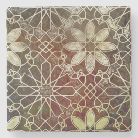 神秘的なタイルII ストーンコースター (正面)