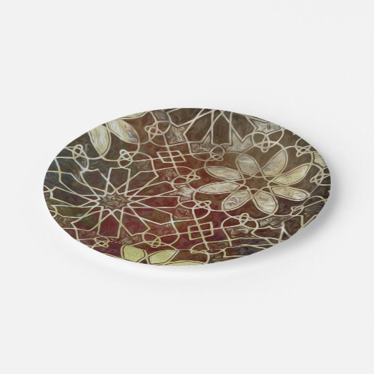 神秘的なタイルII ペーパープレート (アングル)