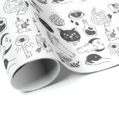 神秘的なタトゥー：手描きヴィンテージバッジ ラッピングペーパー (ロールコーナー)