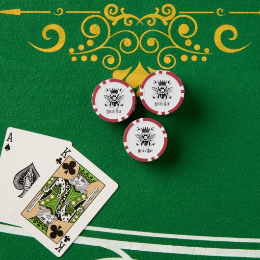神秘的なタロットエンブレム 女王蜂 ポーカーチップ (ポーカーテーブル (スタック))