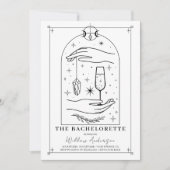 神秘的なタロットカードバチェロレッテの旅程 招待状 (正面)