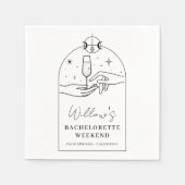 神秘的なタロットカードバチェロレッテ スタンダードカクテルナプキン (正面)