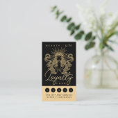 神秘的なタロットメイクアップヘア爪、 ネイルモノグラム金ゴールドブラック ロイヤリティカード (スタンド正面)