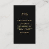 神秘的なタロットメイクアップヘア爪、 ネイルモノグラム金ゴールドブラック ロイヤリティカード (裏面)