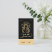 神秘的なタロットメイクアップヘア爪、 ネイルモノグラム金ゴールドブラック 予約カード (スタンド正面)