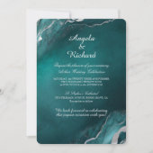 神秘的なターコイズの優雅さ 招待状 (正面)