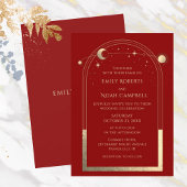 神秘的なダークレッドサンスタームーン天文学宇宙 招待状