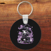 神秘的なチャームハロウィーンウィッチグラフィック キーホルダー (正面)