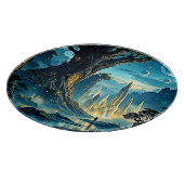 神秘的なツリーシティドリームスケープ カッティングボード (角)