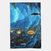 神秘的なツリーホームドリームスケープ キッチンタオル (縦)