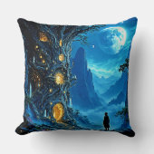 神秘的なツリーホームドリームスケープ クッション (正面)