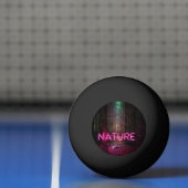 神秘的なトウヒの森の自然ネオンマゼンタのサイン 卓球ボール (ネット)