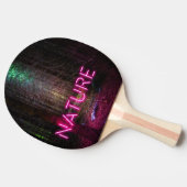 神秘的なトウヒの森の自然ネオンマゼンタのサイン 卓球ラケット (横)