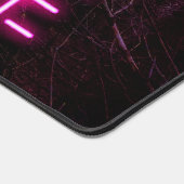 神秘的なトウヒ林自然ネオンマゼンタ デスクマット (コーナー)