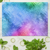 神秘的なトパーズブルーガラス質感 キッチンタオル (折り畳み)