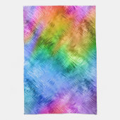 神秘的なトパーズブルーガラス質感 キッチンタオル (縦)