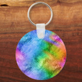 神秘的なトパーズブルーガラス質感 キーホルダー (正面)