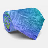 神秘的なトパーズブルーガラス質感 ネクタイ (ロール)