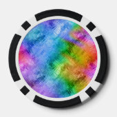 神秘的なトパーズブルーガラス質感 ポーカーチップ (裏面)