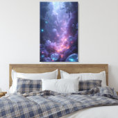 神秘的なトワイライトフォレスト渓谷 キャンバスプリント (インサイチュ (寝室))