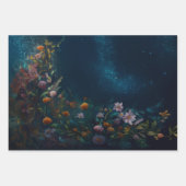 神秘的なトワイライトポータル、神秘的なフローラファンタジー ラッピングペーパーシート (正面2)