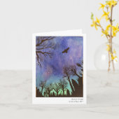神秘的なトワイライト折り畳みノートカード カード (黄色い花)