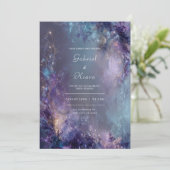 神秘的なトワイライト結婚式招待状 招待状 (スタンド正面)