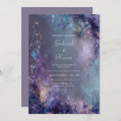 神秘的なトワイライト結婚式招待状 招待状 (正面/裏面)