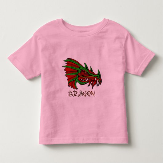 神秘的なドラゴンのファンタジー芸術を学ぶ トドラーTシャツ (正面)
