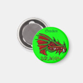 神秘的なドラゴンのファンタジー芸術を学ぶ マグネット (正面/裏面)