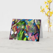 神秘的なドラゴンのメッセージカード カード (黄色い花)