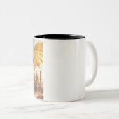 神秘的なドラゴンの砂漠 – ファンタジーマグデザイン ツートーンマグカップ (正面右)