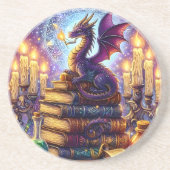 神秘的なドラゴンの魔法使いの本 コースター (正面)