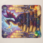 神秘的なドラゴンの魔法使いの本 シェルパブランケット (正面(横))