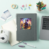 神秘的なドラゴンの魔法使いの本 シール (iPadカバー)