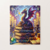 神秘的なドラゴンの魔法使いの本 ジグソーパズル (縦)