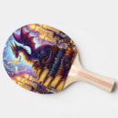 神秘的なドラゴンの魔法使いの本 卓球ラケット (横)